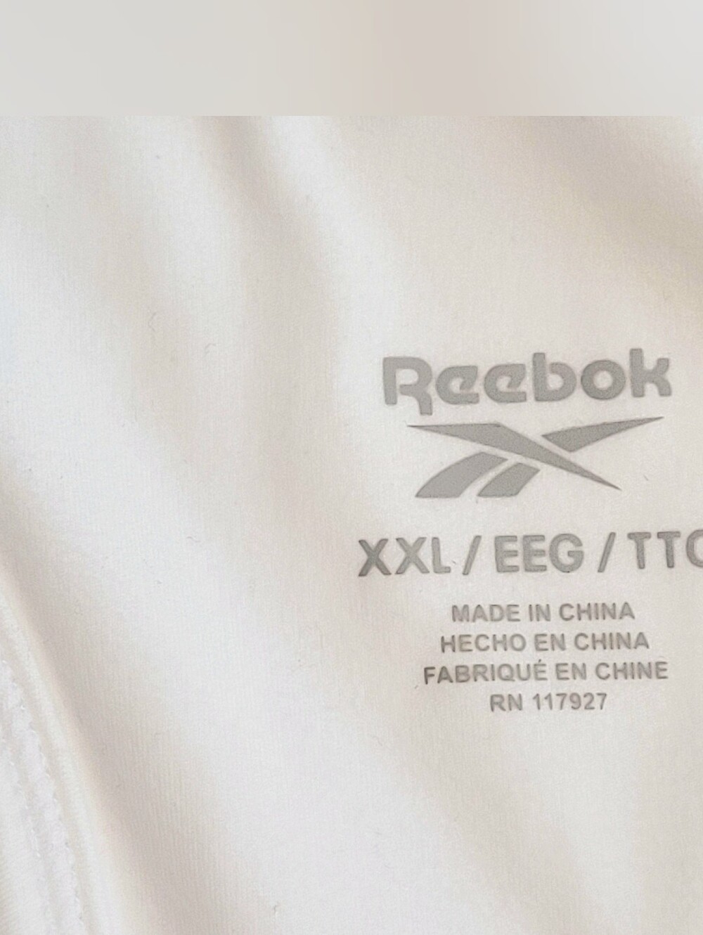 REEBOK Performer Zip Front Bra Size XXL White High Support W/Padded Cups NEW - Picture 3 of 10